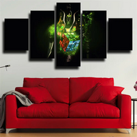 DOTA 2 Rubick Master of Spells & the Rubik's Cube 5 Piece Canvas Wall Art Painting Wallpaper Poster Picture Print Photo Decor