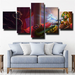 The Serpent’s Embrace Cassiopeia League Of Legends 5 Piece Canvas Wall Art Painting Wallpaper Poster Picture Print Photo Decor
