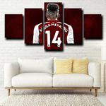 Emerick Aubameyang 14 Arsenal FC Football Player 5 Piece Canvas Wall Art Painting Wallpaper Poster Picture Print Photo Decor