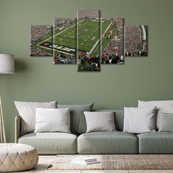 NFL Football Team New York Jets MetLife Stadium 5 Piece Canvas Wall Art Painting Wallpaper Poster Picture Print Photo Decor