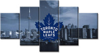 Toronto Maple Leafs NHL Hockey Team Logo 5 Piece Canvas Wall Art Painting Wallpaper Poster Picture Print Photo Decor