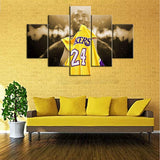 Kobe Bryant #24 Los Angeles Lakers LA Basketball Sports NBA 5 Piece Canvas Wall Art Painting Wallpaper Poster Picture Print Photo Decor