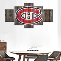 Montreal Canadiens NHL Hockey Sports 5 Piece Canvas Wall Art Painting Wallpaper Poster Picture Print Photo Decor