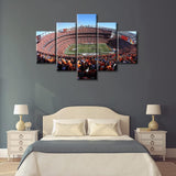 NFL Football Fans Denver Broncos Stadium 5 Piece Canvas Wall Art Painting Wallpaper Poster Picture Print Photo Decor