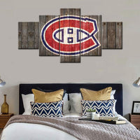 Montreal Canadiens NHL Hockey Sports 5 Piece Canvas Wall Art Painting Wallpaper Poster Picture Print Photo Decor