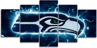 Seattle Seahawks NFL Football Sports Team 5 Piece Canvas Wall Art Painting Wallpaper Poster Picture Print Photo Decor