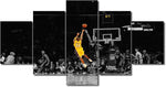 Los Angeles LA Lakers Kobe Bryant Basketball NBA Sports 5 Piece Canvas Wall Art Painting Wallpaper Poster Picture Print Photo Decor