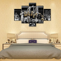 NFL Football Team New Orleans Saints Game Moment 5 Piece Canvas Wall Art Painting Wallpaper Poster Picture Print Photo Decor