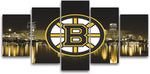 Boston Bruins Hockey Sports NHL Team 5 Piece Canvas Wall Art Painting Wallpaper Poster Picture Print Photo Decor