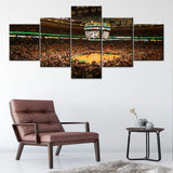 Boston Celtics NBA TD Garden Basketball Sports Arena 5 Piece Canvas Wall Art Painting Wallpaper Poster Picture Print Photo Decor