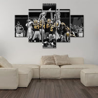 NFL Football Team New Orleans Saints Game Moment 5 Piece Canvas Wall Art Painting Wallpaper Poster Picture Print Photo Decor