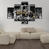 NFL Football Team New Orleans Saints Game Moment 5 Piece Canvas Wall Art Painting Wallpaper Poster Picture Print Photo Decor