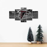 Atlanta Falcons Black and White Mercedes Benz Stadium NFL 5 Piece Canvas Wall Art Painting Wallpaper Poster Picture Print Photo Decor