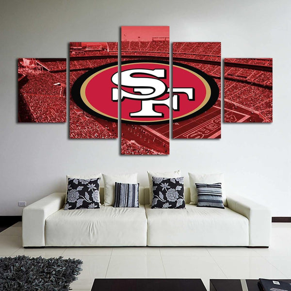 NFL football team San Francisco 49ers Stadium 5 Piece Canvas Wall Art Painting Wallpaper Poster Picture Print Photo Decor