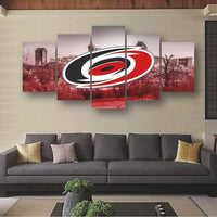 Carolina Hurricanes Hockey NHL Sports Team 5 Piece Canvas Wall Art Painting Wallpaper Poster Picture Print Photo Decor