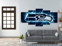 Seattle Seahawks NFL Football Sports Team 5 Piece Canvas Wall Art Painting Wallpaper Poster Picture Print Photo Decor