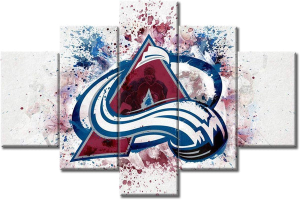 Colorado Avalanche NHL Hockey Sports Team 5 Piece Canvas Wall Art Painting Wallpaper Poster Picture Print Photo Decor