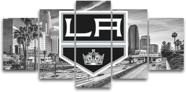 Los Angeles LA Kings NHL Hockey Sports Team 5 Piece Canvas Wall Art Painting Wallpaper Poster Picture Print Photo Decor