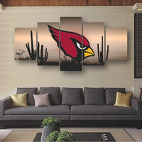 NFL American Football Team Logo Arizona City Cardinals 5 Piece Canvas Wall Art Painting Wallpaper Poster Picture Print Photo Decor