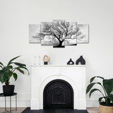 Black & White Tree Outdoor Nature Winter 5 Piece Canvas Wall Art Painting Wallpaper Poster Picture Print Photo Decor