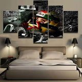 Ayrton Senna Racing F1 Legend 5 Piece Canvas Wall Art Painting Wallpaper Poster Picture Print Photo Decor