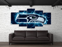 Seattle Seahawks NFL Football Sports Team 5 Piece Canvas Wall Art Painting Wallpaper Poster Picture Print Photo Decor