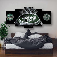 New York Jets Gloves NFL Football Team Logo 5 Piece Canvas Wall Art Painting Wallpaper Poster Picture Print Photo Decor