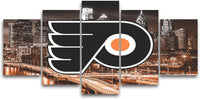 Philadelphia Flyers Hockey NHL Sports Team 5 Piece Canvas Wall Art Painting Wallpaper Poster Picture Print Photo Decor