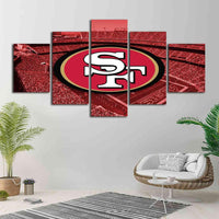 NFL football team San Francisco 49ers Stadium 5 Piece Canvas Wall Art Painting Wallpaper Poster Picture Print Photo Decor