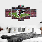 Atlanta Falcons Mercedes Benz Stadium NFL Football 5 Piece Canvas Wall Art Painting Wallpaper Poster Picture Print Photo Decor