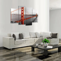 San Francisco California USA Golden Gate Bridge 4 Piece Canvas Wall Art Painting Wallpaper Poster Picture Print Photo Decor