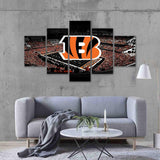 Cincinnati Bengals Paycor Stadium NFL Football Team 5 Piece Canvas Wall Art Painting Wallpaper Poster Picture Print Photo Decor