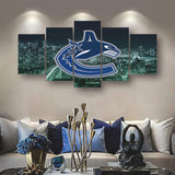 Vancouver Canucks NHL Hockey Sports 5 Piece Canvas Wall Art Painting Wallpaper Poster Picture Print Photo Decor