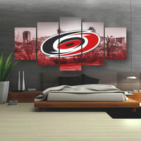 Carolina Hurricanes Hockey NHL Sports Team 5 Piece Canvas Wall Art Painting Wallpaper Poster Picture Print Photo Decor