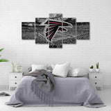 Atlanta Falcons Black and White Mercedes Benz Stadium NFL 5 Piece Canvas Wall Art Painting Wallpaper Poster Picture Print Photo Decor