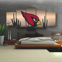 NFL American Football Team Logo Arizona City Cardinals 5 Piece Canvas Wall Art Painting Wallpaper Poster Picture Print Photo Decor