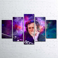 Elon Musk Smoking Joe Rogan Podcast Meme 5 Piece Canvas Wall Art Painting Wallpaper Poster Picture Print Photo Decor