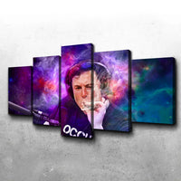 Elon Musk Smoking Joe Rogan Podcast Meme 5 Piece Canvas Wall Art Painting Wallpaper Poster Picture Print Photo Decor