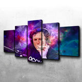 Elon Musk Smoking Joe Rogan Podcast Meme 5 Piece Canvas Wall Art Painting Wallpaper Poster Picture Print Photo Decor