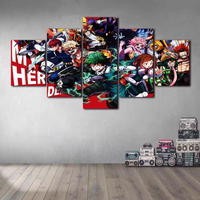 My Hero Academia Manga Anime 5 Piece Canvas Wall Art Painting Wallpaper Poster Picture Print Photo Decor