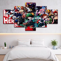 My Hero Academia Manga Anime 5 Piece Canvas Wall Art Painting Wallpaper Poster Picture Print Photo Decor