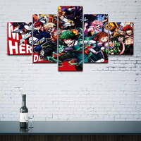 My Hero Academia Manga Anime 5 Piece Canvas Wall Art Painting Wallpaper Poster Picture Print Photo Decor