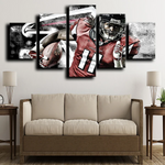 Julio Jones Atlanta Falcons NFL Player Wide Receiver 5 Piece Canvas Wall Art Painting Wallpaper Poster Picture Print Photo Decor