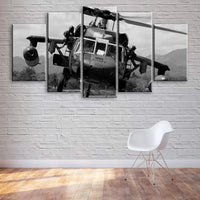 Black Hawk Helicopter Military Army 5 Piece Canvas Wall Art Painting Wallpaper Poster Picture Print Photo Decor