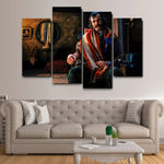 Gangs Of New York Bill The Butcher Daniel Day Lewis 4 Piece Canvas Wall Art Painting Wallpaper Poster Picture Print Photo Decor