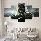 Dishonored 2 Corvo Attano 5 Piece Canvas Wall Art Painting Wallpaper Poster Picture Print Photo Decor