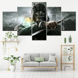 Dishonored 2 Corvo Attano 5 Piece Canvas Wall Art Painting Wallpaper Poster Picture Print Photo Decor