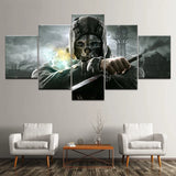 Dishonored 2 Corvo Attano 5 Piece Canvas Wall Art Painting Wallpaper Poster Picture Print Photo Decor