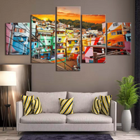 Rio De Janeiro Brazil 5 Piece Canvas Wall Art Painting Wallpaper Poster Picture Print Photo Decor