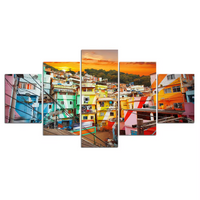 Rio De Janeiro Brazil 5 Piece Canvas Wall Art Painting Wallpaper Poster Picture Print Photo Decor